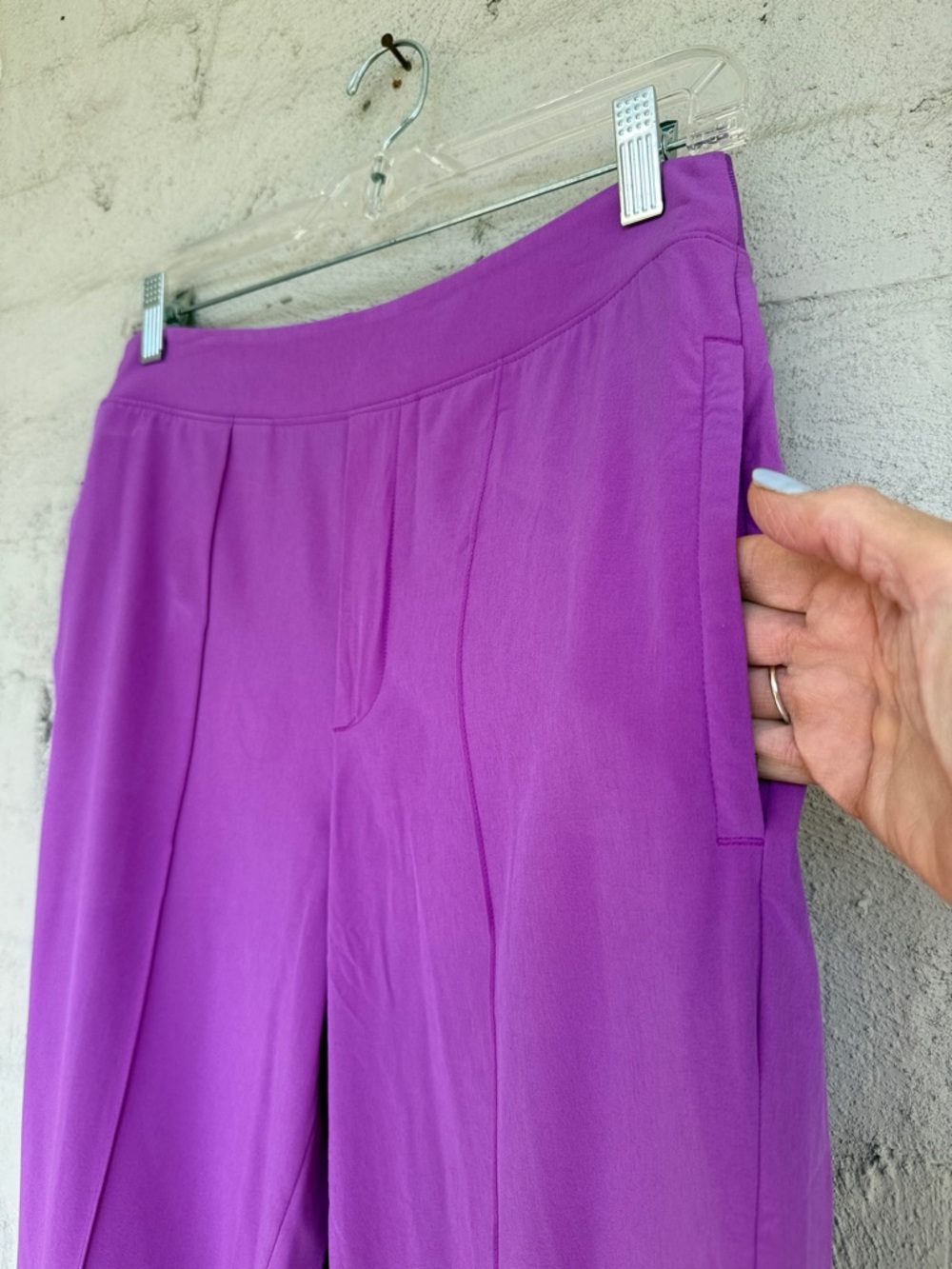 Athleta Brooklyn Heights Vienna Slim Pants Jazzy Purple High Rise Trouser Size 4 - Picture 5 of 15